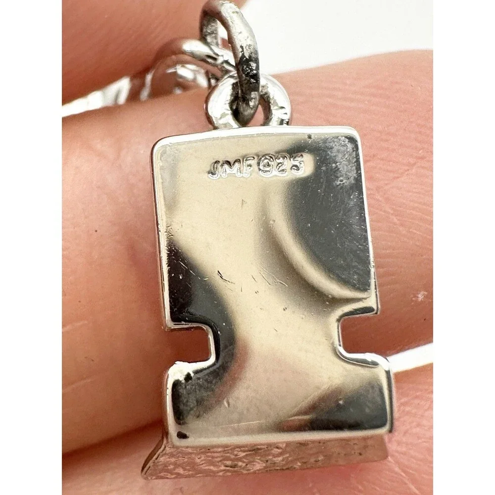 Vintage Sterling Silver Disney Mickey Mouse Computer Charm Bracelet 7.25”